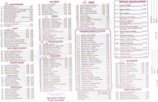 Dragon China menu