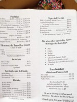 The Donut Shop menu