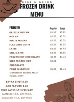 Rise And Grind menu