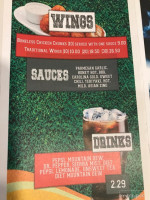 End Zone Sports Lounge menu