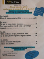 La Table Du Scion menu