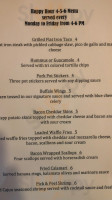 Blooming Grove Inn menu