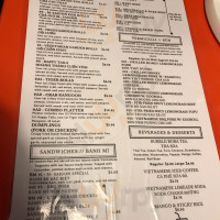 M-saigon Vietnamese Noodle House menu