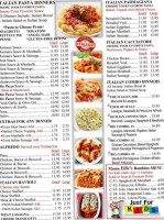 Fontana's Italian Eatery menu