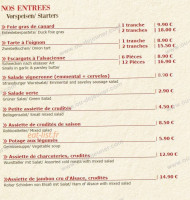 Caveau Heuhaus menu