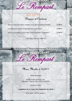 Le Rempart menu