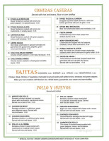 Pueblo Nuevo menu