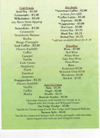 Queens Mountain Cafe menu