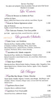 Le Blue Bay menu