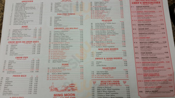 Ming Moon menu