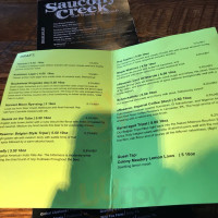 Saucony Creek Brewing Company Gastropub menu