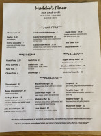 Maddie's Place Grill menu