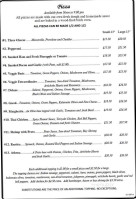 The Cafe On Hawk Creek menu