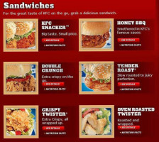 Kfc Kentucky Fried Chicken menu