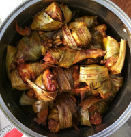 Nasi Ayam Pandan Takoyaki inside