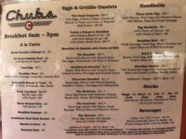 Chubs Diner Ssi menu