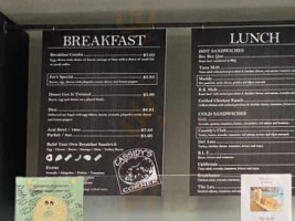 Cassidy’s Corner Cafe menu