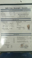 Bob's Place menu