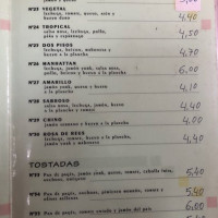 Rosa De Reus menu