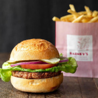 Barney's Gourmet Hamburgers food