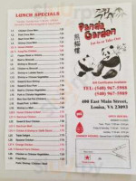 Panda Garden menu