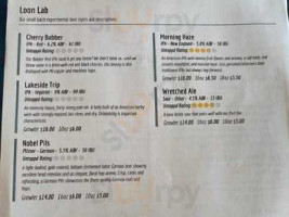 Snarky Loon Brewing menu