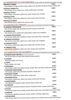 Le Fournil Gascon menu