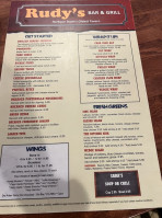 Rudys Bar Grill menu