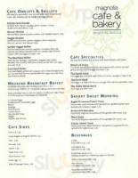 Lambs Farm's Magnolia Cafe Bakery menu