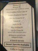 Wantagh Inn menu