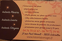 Instants Partages menu