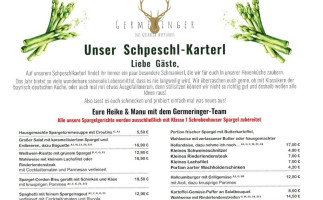 Germeringer - das griabige Wirtshaus menu