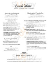 Fox Meadows Creamery menu