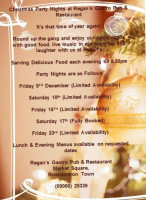 Regan's Gastro Pub And menu