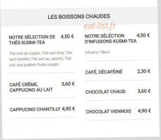 Brasserie Le Saint-trop menu