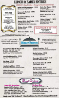 Calloway's Restaurant Bar menu