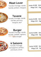 Delice Pizza menu