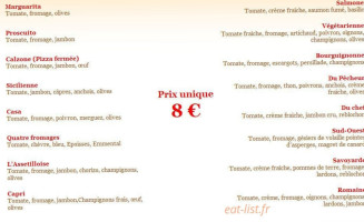 La Table D' Arc menu