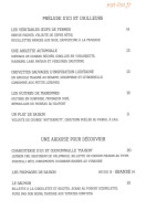 Le Bistrot des Dames menu