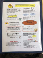 Crane Store and Cafe menu