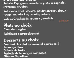 Les Rois Maj menu