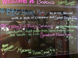 Bokie's Drive In menu