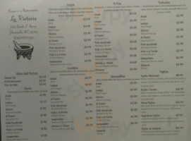 La Victoria menu