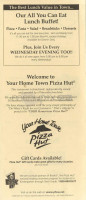 Pizza Hut. menu