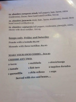 Tacos Del Rio menu