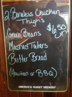 Two Mile Inn menu