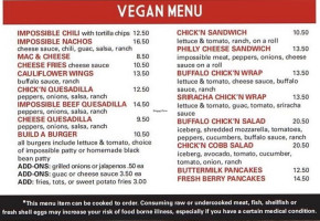 The Diner Boys menu