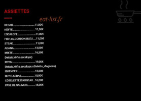 Efe Caprice menu