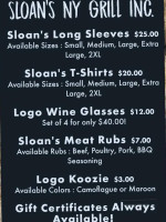 Sloan's New York Grill menu