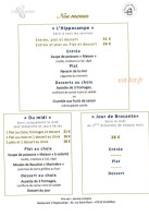 L'hippocampe menu